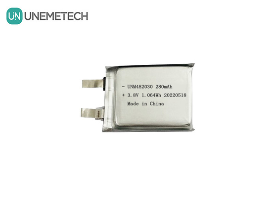 3แบตเตอรี่ Lipo ขนาด.8V 280mAh 482030 แบตเตอรี่ Li-ion Polymer ขนาด 4.35V ความดันสูง