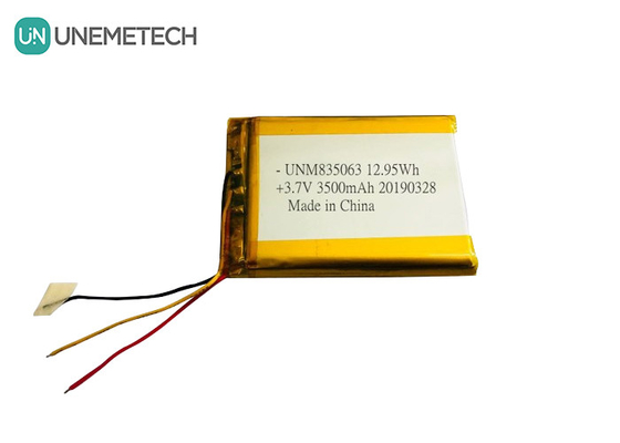 3.7V 3500mAh แบตเตอรี่พอลิเมอร์ลิตียมขนาดใหญ่ 835063 สําหรับอุปกรณ์ความงามทางการแพทย์