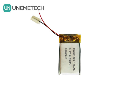391629 แบตเตอรี่พอลิเมอร์ลิตียมแบบชาร์จใหม่ 3.7V 160mAh แบตเตอรี่ Lipo สําหรับสินค้าสมาธิที่สวมได้