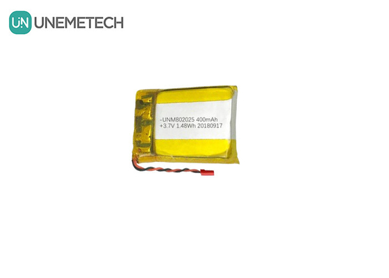 802025 แบตเตอรี่พอลิเมอร์ลิตียม 3.7V 400mAh แบตเตอรี่ LiPO ชาร์จใหม่สําหรับ GPS Tracker