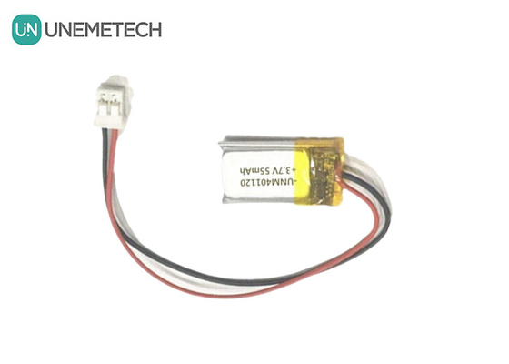 401120 3.7V 55mAh แบตเตอรี่ Lipo / หูฟัง