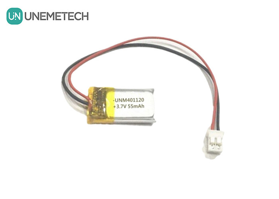 401120 3.7V 55mAh แบตเตอรี่ Lipo / หูฟัง
