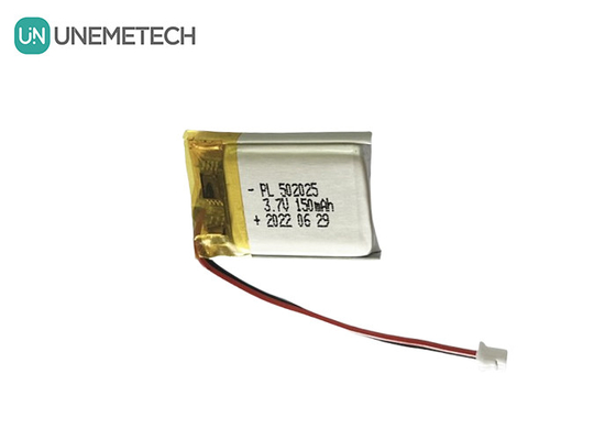 3.7V 150mAh แบตเตอรี่ Lipo สามารถชาร์จได้ 502025 แบตเตอรี่ไอออนลิธีมโพลีเมอร์ สําหรับนาฬิกาสมาร์ท