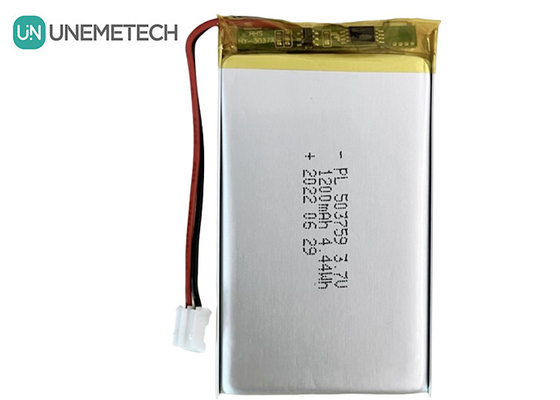 แบตเตอรี่ Li Polymer สามารถชาร์จใหม่ได้ 3.7V 1200mAh 503759 แบตเตอรี่ Poly Lithium สําหรับเครื่องเล่นคําแนะนํา
