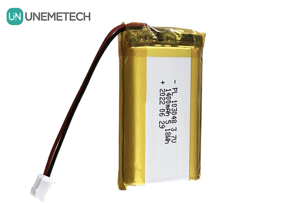 3.7V 1400mAh แบตเตอรี่ Li-Polymer สามารถชาร์จใหม่ได้ 103048 แบตเตอรี่ Li-Ion Polymer Pack สําหรับอุปกรณ์ดิจิตอล