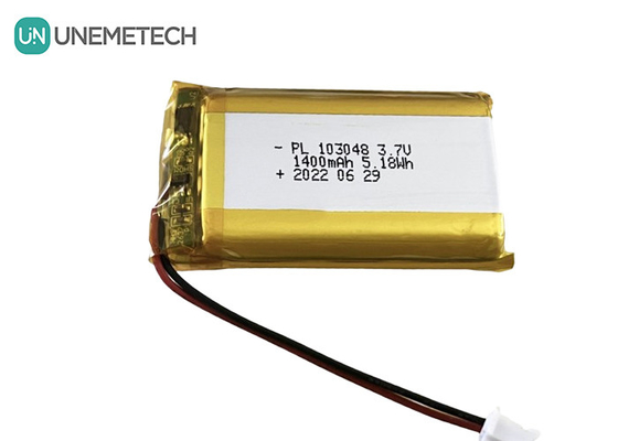 3.7V 1400mAh แบตเตอรี่ Li-Polymer สามารถชาร์จใหม่ได้ 103048 แบตเตอรี่ Li-Ion Polymer Pack สําหรับอุปกรณ์ดิจิตอล