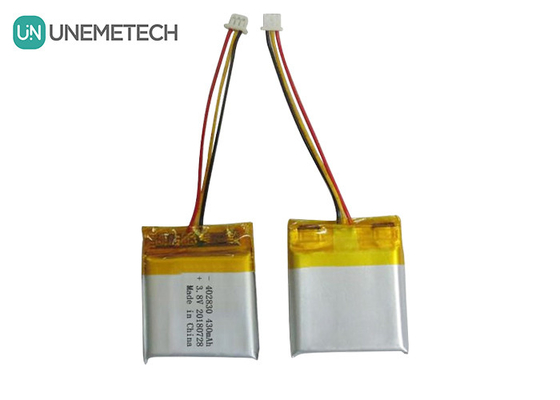 แบตเตอรี่ Li-Polymer ความดันสูง 402830 3.8V 430mAh แบตเตอรี่ HV LiPo สําหรับอุปกรณ์การแพทย์