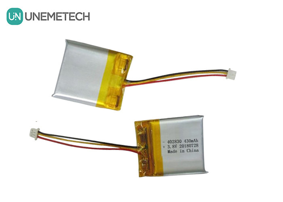 แบตเตอรี่ Li-Polymer ความดันสูง 402830 3.8V 430mAh แบตเตอรี่ HV LiPo สําหรับอุปกรณ์การแพทย์