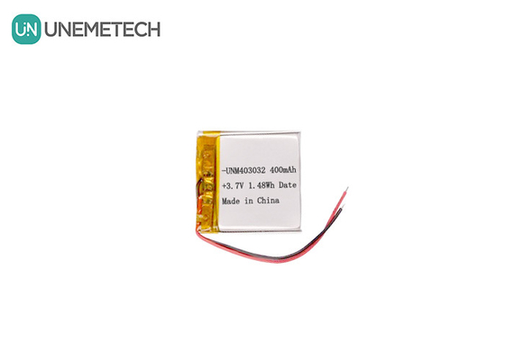 403032 4.2V แบตเตอรี่พอลิเมอร์ไอออนลิตยูมที่กําหนดเอง 3.7 V 400mAh แบตเตอรี่พอลิเมอร์ไอออนลิตยูมสําหรับสินค้าอิเล็กทรอนิกส์