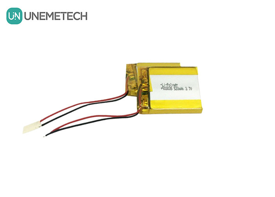 3.7V แบตเตอรี่ LiPo ที่กําหนดเอง 520mAh แบตเตอรี่โพลีเมอร์ไอออนลิตยูม 503035 สําหรับอุปกรณ์ที่ใส่ได้