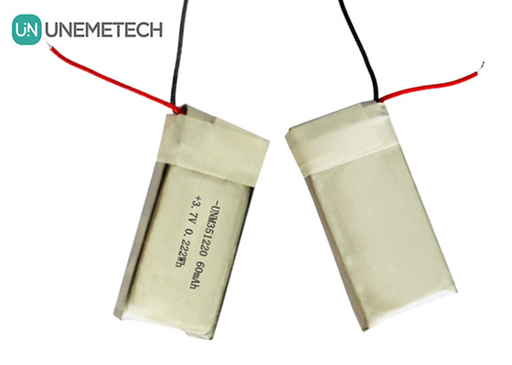 3.7V 60mAh แบตเตอรี่ Lipo ที่สามารถรีชาร์จได้ขนาดเล็กมาก 351220 สําหรับสินค้าที่ใส่ได้