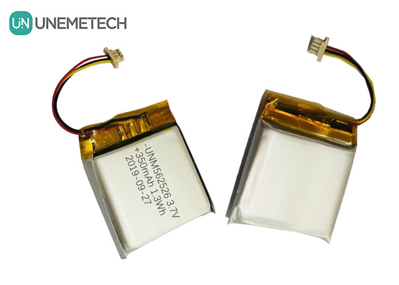 4.2V 350mAh แบตเตอรี่โพลีเมอร์ไอออนลิตยูม 562526 1.0C