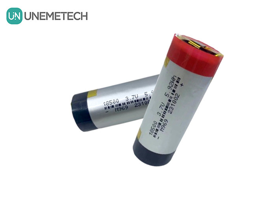 3A แบตเตอรี่ LiPo กระบอก 3.7V 1600mAh 18500 แบตเตอรี่พอลิเมอร์ลิตியம் สําหรับอุปกรณ์อิเล็กทรอนิกส์ผู้บริโภค