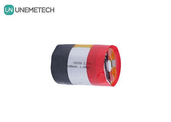 18250 630mAh 3.7V แบตเตอรี่ Li-ion Polymer แบบกระบอก สามารถชาร์จใหม่ได้ ด้วยกระแสไฟฟ้า 5A Plus