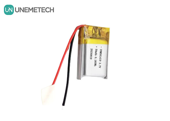 แบตเตอรี่ Lipo ขนาดเล็กมาก 3.7v 50mah แบตเตอรี่ลิตยูไอออน 15C ความเร็วสูง 581419