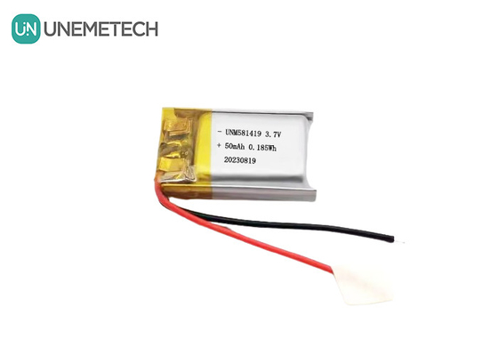 แบตเตอรี่ Lipo ขนาดเล็กมาก 3.7v 50mah แบตเตอรี่ลิตยูไอออน 15C ความเร็วสูง 581419