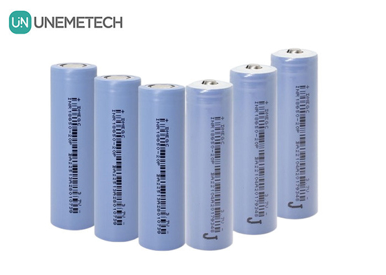 30A การชาร์จต่อเนื่อง 18650 แบตเตอรี่ 2000mAh 3.7V เซลล์ลิตยูมไอออนทรงกระบอก INR18650-20P