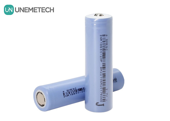 30A การชาร์จต่อเนื่อง 18650 แบตเตอรี่ 2000mAh 3.7V เซลล์ลิตยูมไอออนทรงกระบอก INR18650-20P