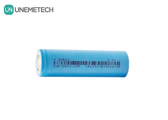 2500mAh 3.7V แม็กซ์ 6A เติมแบบต่อเนื่อง แบตเตอรี่ลิตยูไอออนกระบอก 18650 INR18650-25P