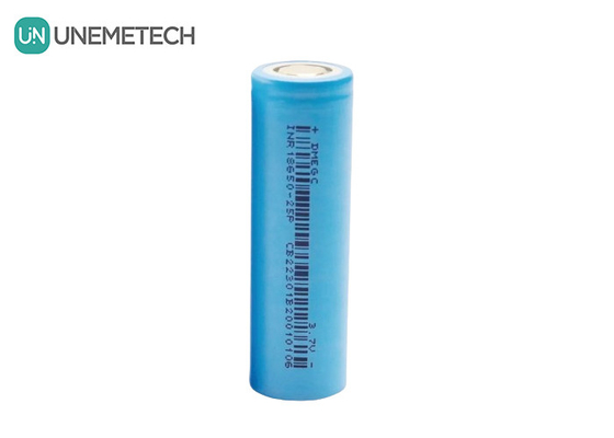 2500mAh 3.7V แม็กซ์ 6A เติมแบบต่อเนื่อง แบตเตอรี่ลิตยูไอออนกระบอก 18650 INR18650-25P