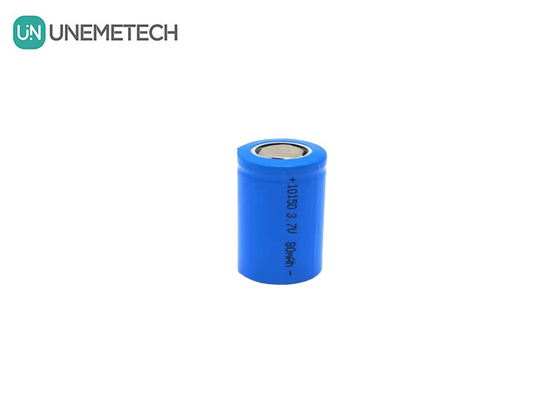 3.7V 80mAh แบตเตอรี่ขนาดเล็ก Li Ion กระบอกที่สามารถชาร์จใหม่ได้ 10150 สําหรับเครื่องตัดผมจมูก Turbo