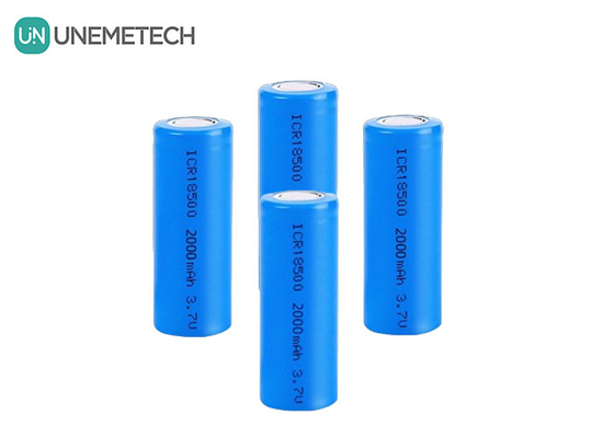 3.7V 18500 แบตเตอรี่ไอออนลิเดียม 2000mAh ซิลินดริกชาร์จใหม่ สําหรับไฟฉาย