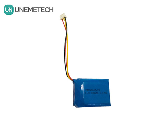 2S 7.4V แบตเตอรี่ Li-Polymer แพ็ค 782632 แบตเตอรี่ Lipo 720mAh
