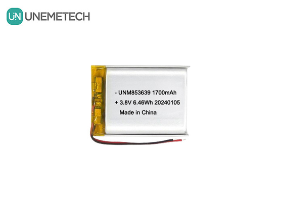 853639 4.35V 1700mAh แบตเตอรี่ Li-ion โพลิเมอร์ ความดันสูง สําหรับกล้องใส่ร่างกาย
