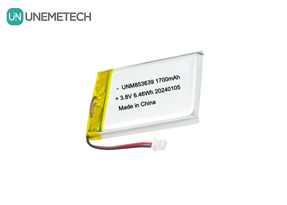 853639 4.35V 1700mAh แบตเตอรี่ Li-ion โพลิเมอร์ ความดันสูง สําหรับกล้องใส่ร่างกาย