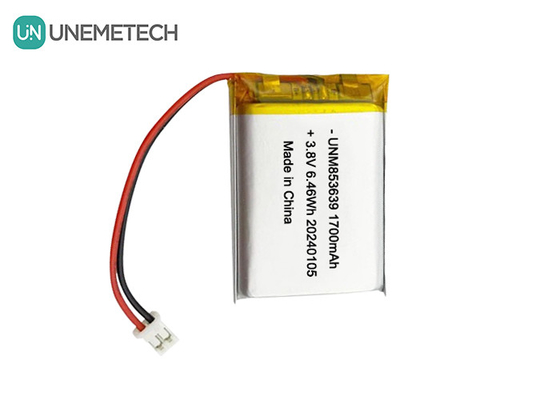 853639 4.35V 1700mAh แบตเตอรี่ Li-ion โพลิเมอร์ ความดันสูง สําหรับกล้องใส่ร่างกาย