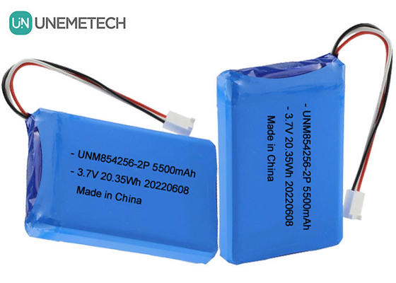 3.7V Li Poly แบตเตอรี่ชาร์จได้ 854256 2P 5500mAh แบตเตอรี่อุปกรณ์อุตสาหกรรม