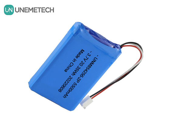 3.7V Li Poly แบตเตอรี่ชาร์จได้ 854256 2P 5500mAh แบตเตอรี่อุปกรณ์อุตสาหกรรม