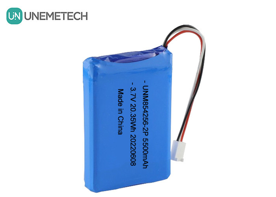3.7V Li Poly แบตเตอรี่ชาร์จได้ 854256 2P 5500mAh แบตเตอรี่อุปกรณ์อุตสาหกรรม