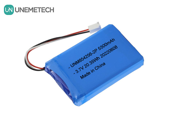 3.7V Li Poly แบตเตอรี่ชาร์จได้ 854256 2P 5500mAh แบตเตอรี่อุปกรณ์อุตสาหกรรม