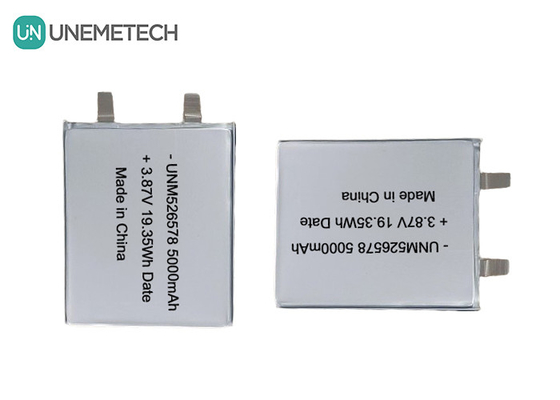 526578 3.87V แบตเตอรี่ LiPo ความดันสูง 5000mAh 4.45V การชาร์จความดันสําหรับธนาคารพลังงาน