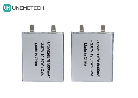 526578 3.87V แบตเตอรี่ LiPo ความดันสูง 5000mAh 4.45V การชาร์จความดันสําหรับธนาคารพลังงาน