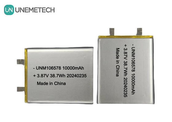 แบตเตอรี่ LiPo ความจุสูง 10000mAh 3.87V 106578 สําหรับระบบเก็บพลังงาน