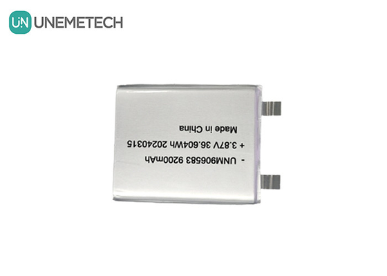 3.87V 9200mAh 906583 แบตเตอรี่ไอออนลิเดียม ความดันสูง สําหรับธนาคารพลังงาน
