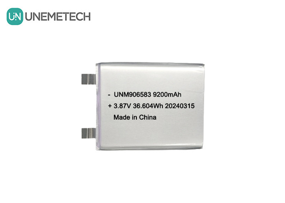 3.87V 9200mAh 906583 แบตเตอรี่ไอออนลิเดียม ความดันสูง สําหรับธนาคารพลังงาน