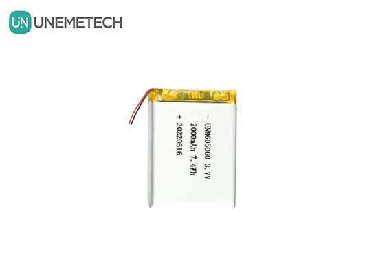 UNEMETECH 605060 2000mAh แบตเตอรี่พอลิเมอร์ลิตียม 3.7V เครื่องประกอบความงาม แบตเตอรี่ชาร์จใหม่