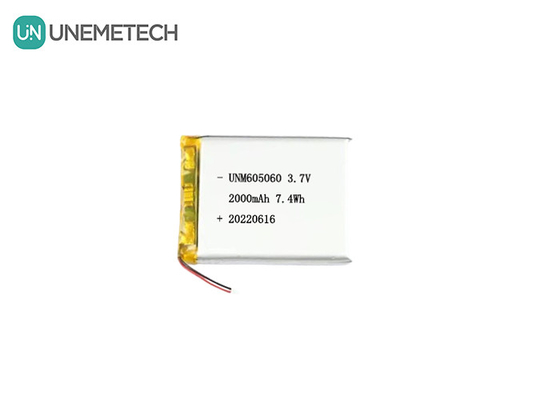 UNEMETECH 605060 2000mAh แบตเตอรี่พอลิเมอร์ลิตียม 3.7V เครื่องประกอบความงาม แบตเตอรี่ชาร์จใหม่