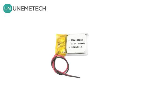 แบตเตอรี่พอลิเมอร์ลิตียม ultra thin 401215 3.7V 45mAh แบตเตอรี่ Li Po สําหรับ GPS Tracker