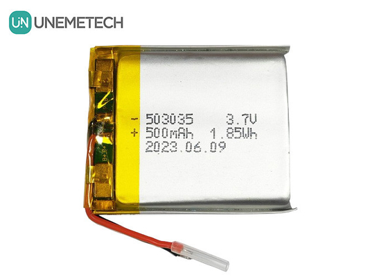แบตเตอรี่พอลิเมอร์ลิตียม 500mAh แบตเตอรี่ 503035 3.7V LiPo แบตเตอรี่ชาร์จใหม่สําหรับอิเล็กทรอนิกส์พกพา