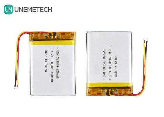 แบตเตอรี่พอลิเมอร์ลิตียม 3.7V 820mAh 393548 แบตเตอรี่ Lipo ชุดชาร์จใหม่สําหรับปั๊มเต้านมอิเล็กทรอนิกส์