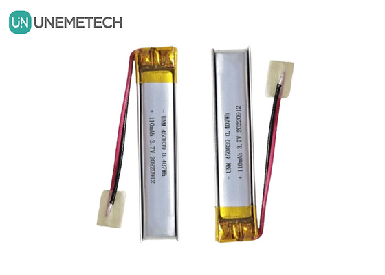 การออกแบบอย่างแม่นยํา 3.7V 110mAh LiPo แบตเตอรี่ แบตเตอรี่พอลิเมอร์ลิตยู 450839