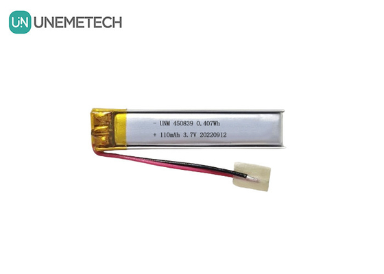 การออกแบบอย่างแม่นยํา 3.7V 110mAh LiPo แบตเตอรี่ แบตเตอรี่พอลิเมอร์ลิตยู 450839