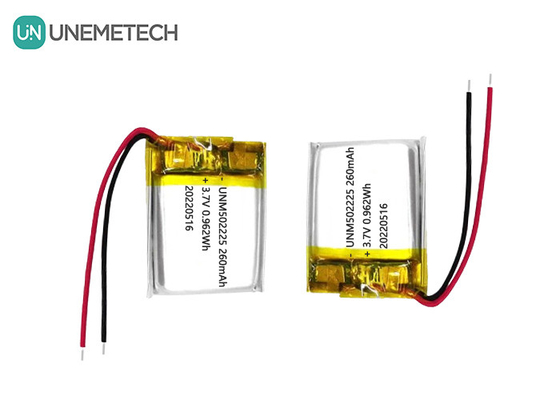 3.7V แบตเตอรี่ไอออนลิธีมพอลิมเลอร์แบบชาร์จใหม่ 502225 260mAh สําหรับเซ็นเซอร์ไร้สาย