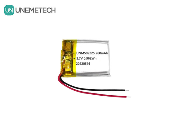 3.7V แบตเตอรี่ไอออนลิธีมพอลิมเลอร์แบบชาร์จใหม่ 502225 260mAh สําหรับเซ็นเซอร์ไร้สาย