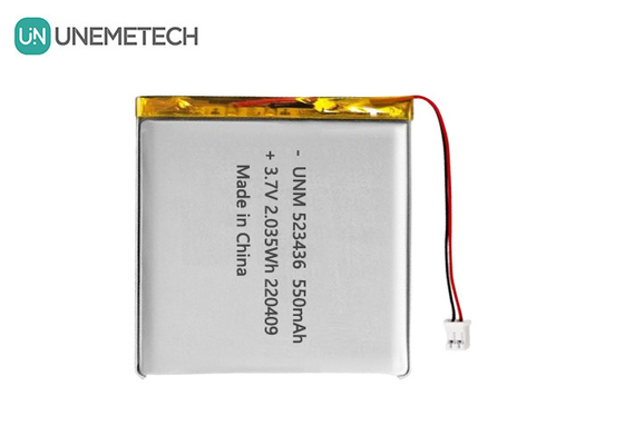 แบตเตอรี่พอลิเมอร์ลิตியம்ไอออน 3.7V 550mAh 523436 แบตเตอรี่พอลิเมอร์ลิตিয়ামแบบชาร์จใหม่สําหรับ GPS Tracker