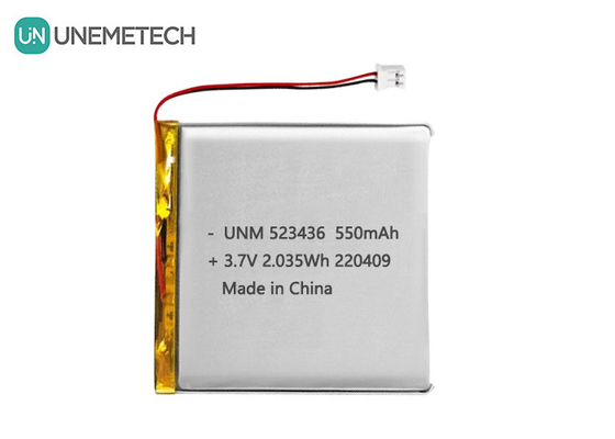 แบตเตอรี่พอลิเมอร์ลิตியம்ไอออน 3.7V 550mAh 523436 แบตเตอรี่พอลิเมอร์ลิตিয়ামแบบชาร์จใหม่สําหรับ GPS Tracker